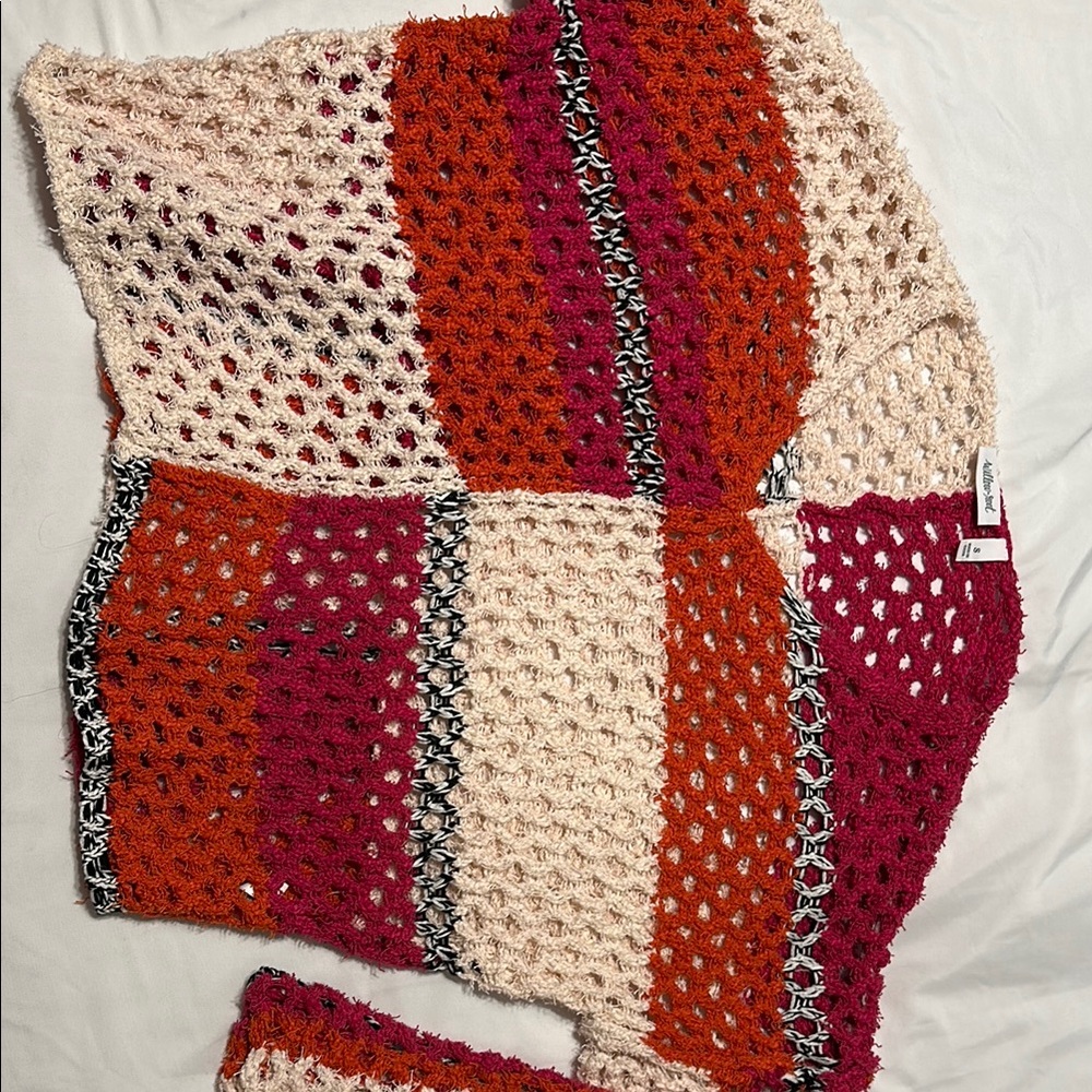 Buckle Willow & Root Multicolor Crochet Sweater